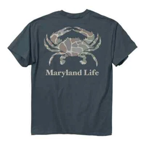 New MARYLAND Life CAMO Camouflage CRAB T SHIRT - Picture 1 of 2