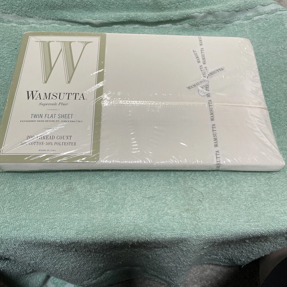 Vintage Wamsutta Supercale Plus Twin Flat Sheet - Ivory - 200 TC