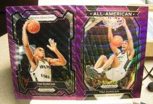 2024 Panini Prizm Draft Picks Tim Duncan #25 & 63 Purple Prizm Basketball - Picture 1 of 4