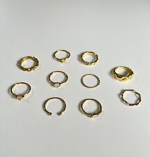 10PCS Women’s Gold Rings