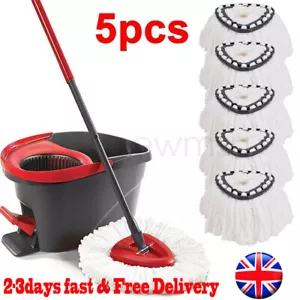 5x Mops for Vileda Wring Mop Replacement Cleaning Microfiber Mop Refills UK - Picture 1 of 8