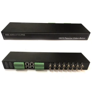 16CH Passive Transmitter CCTV Video Balun BNC Female to UTP Rj45 Camera DVR Cat5 - Picture 1 of 3
