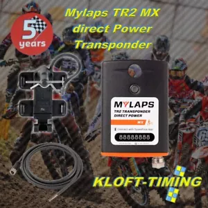 Mylaps TR2 MX Transponder direct Power, 5 Jahre Funktion inkl. 12V Kabel - Bild 1 von 6