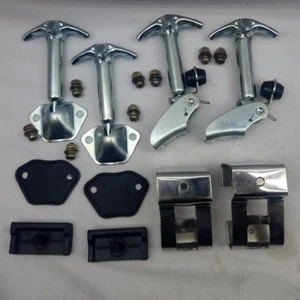 TOYOTA LAND CRUISER FJ40 FJ45 BJ40 BJ42 WINDSHIELD TO HOOD LATCH SET and GASKET - Foto 1 di 6