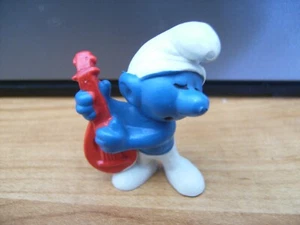 Smurf Figurine - Lute - Red - 20013 - Nice Condition - Picture 1 of 3