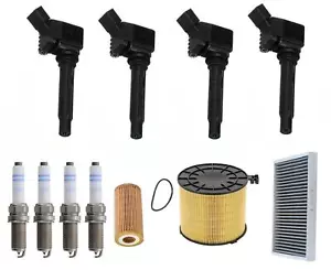 Direct Ignition Coils Spark Plugs & Filters For 2017-2019 Audi A4 Quattro 2.0L - Picture 1 of 7