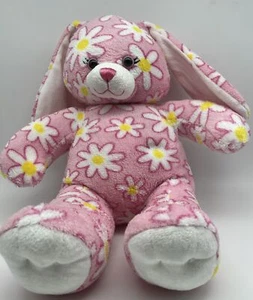 Build A Bear Rabbit Plush Pink With Yellow Daisies 2011 16” BAB - Picture 1 of 7