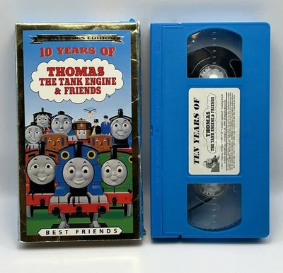 Thomas the Tank Engine 10 Years Best Friends VHS 1999 Train Blue Tape Rare! Ten - Image 1 of 4