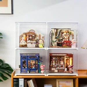 Rolife Display Box Dust Proof for All Miniature House Dollhouse Decor Kid Gift - Picture 1 of 11