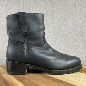 Durango Western Campus Boots Mens 12 D Black Leather Pull On Vulcan Cowboy Work - Picture 1 of 11