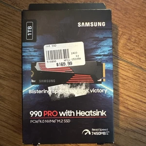 Samsung - 990 PRO 1TB Internal SSD PCle Gen 4x4 NVMe New Sealed MZ-V9P1T0B/AM - Photo 1/4