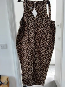 Lucy & Yak Wide Leg Corduroy Dungarees Size 20 New - Picture 1 of 10