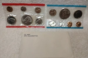 USA Münzsatz 1973 ~ 13 Münzen ~ P & D ~ Stempelglanz Regierungsverpackung OGP - Bild 1 von 6