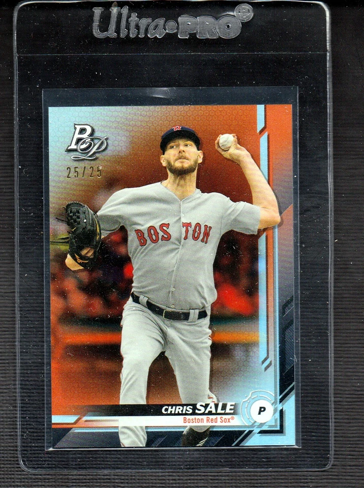 2019 Bowman Platinum Orange Chris Sale Boston Red Sox 25/25 - Image 1 of 2