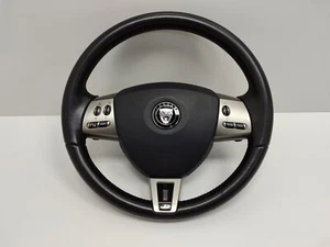 Jaguar XKR X150 Lenkrad Multifunktionslenkrad Fahrerairbag Emblem Leder Schwarz - Picture 1 of 16