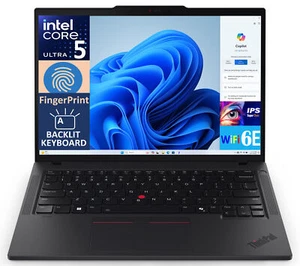Lenovo TP T14 Gen 5 AI 14" IPS WUXGA Laptop Intel Ultra 5 125U 32GB 1TB SSD W11P - Picture 1 of 5