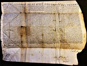 JACOPO ALDOBRANDINI: CLEMENT VIII ASSISTANT NUNCIO in NAPLES BISHOP of TROY 1601 - Picture 1 of 12