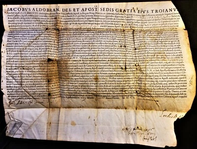 JACOPO ALDOBRANDINI: CLEMENT VIII ASSISTANT NUNCIO in NAPLES BISHOP of TROY 1601 - Image 1 of 4