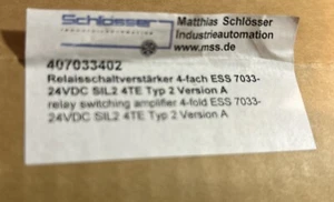 SCHLOSSER 407033402, D-47877 EUROTRONIK SCHEDA RELÈ 7000 Nuova Vecchia Stock Surplus - Foto 1 di 12