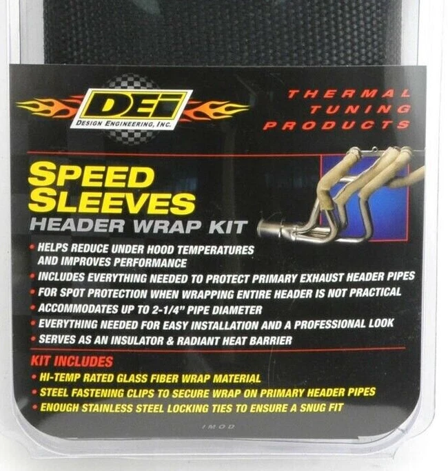 Auspuff Krümmer Hitzeschutzband - DEI Speed Sleeves Black Kit - 4/6 Zylinder NEU - Bild 1 von 2