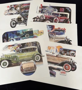 Paket mit 6 Oldtimer Auto Drucke Rolls Royce Ford Pierce Arrow Packard Chevy 14x18 - Bild 1 von 9
