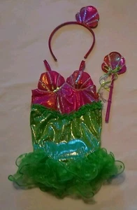 VINTAGE Build A Bear Meerjungfrau Mädchen Kleidung Rock Pailletten Accessoire Wunsch Krone Set - Bild 1 von 3