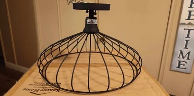 Kenroy Home Cagney 1-Light Semi-Flush Ceiling Light Model 93972BL (Black) - Image 1 of 3