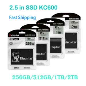 Kingston 2.5" SSD KC600 256 GB 512GB 1TB 2TB New Solid State Drive SKC600MS lot - Picture 1 of 15
