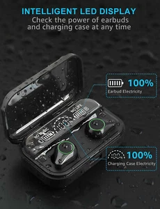 Waterproof True Wireless Earbuds Headset Headphones With Mic Case for Bluetooth - Zdjęcie 1 z 12