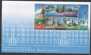 New Zealand 2002 FDC Architectural Heritage set stamps - Picture 1 of 1