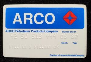ARCO Atlantic Richfield Company Credit Card exp 1982 ♡cc543