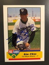Minnesota Twins BRIAN O'BRIEN autographed 1994 Fleer/Procards Fort Wayne Wizards