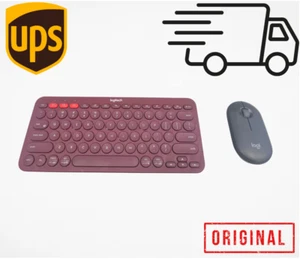 Logitech K380 Multi-Device Bluetooth Keyboard & Logitech M350s Pebble Mouse - Afbeelding 1 van 3