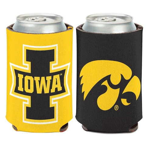 Iowa Hawkeyes Can Cooler Two Sided Design NCAA Collapsible Koozie Cover