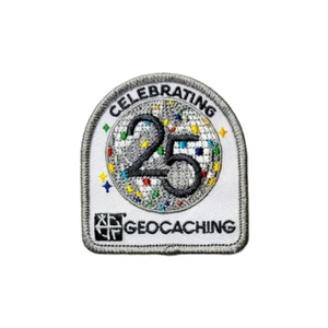 25 Years Of Geocaching Parche Aplique Planchar Geocaching 25 Años - Imagen 1 de 1