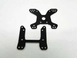 *NEW TAMIYA TOP FORCE 2017 Shock Towers Set Front & Rear Graphite UE16 - Picture 1 of 3