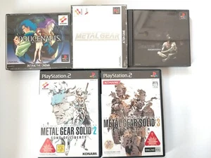 Lot 5 PS1&PS2 Metal Gear Solid 1 2 3 Policenauts Shadow Tower Hideo Kojima Japan - Bild 1 von 20