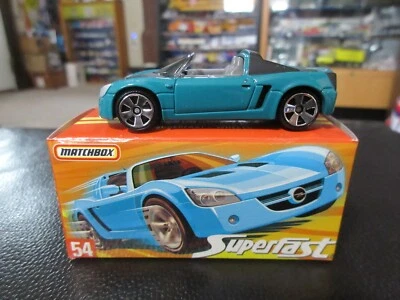Matchbox Superfast Opel Speedster LIGHT BLUE RARE COLOR 1:64 scale - Image 1 of 4