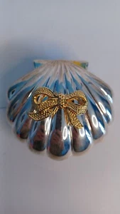 International Silver Company Shell Trinket Box Silverplate - Picture 1 of 7