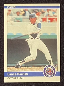 Lance Parrish 1984 MLB Detroit Tigers Catcher Baseball Card Fleer #88 - Picture 1 of 2