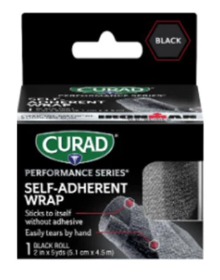 CURAD Performance Series Ironman Self-Adherent Wrap, 1 Black Roll - 2" x 5 Yards - Image 1 of 2