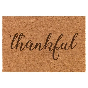 Coir Door Mat Entry Doormat Thankful - Picture 1 of 2