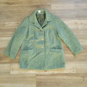 Tweed verde vintage años 60 MOD Edimburgo Woolen Mills hecho en Gran Bretaña - Imagen 1 de 8