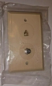 (6) Unbranded Ivory RJ11 Phone Jack with 3GHz F-81 Wall Plate - Picture 1 of 2