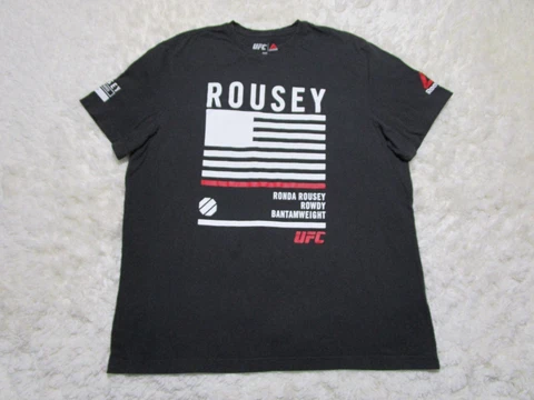 Ronda Rousey Shirt Mens 2 XL XXL Black UFC Rowdy MMA Cover