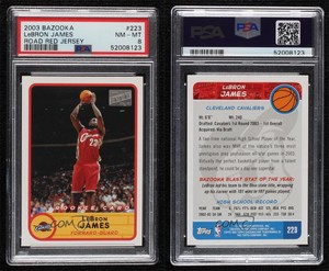 2003-04 Bazooka LeBron James (Red Jersey) #223.2 PSA 8 Rookie RC