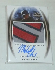 2014 Leaf Trinity Jumbo Patch AUTO MICHAEL CHAVIS Jersey Autograph Silver #d/25 - Picture 1 of 1