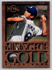 1996 Metal Universe Mining For Gold #9 Hideo Nomo Los Angeles Dodgers