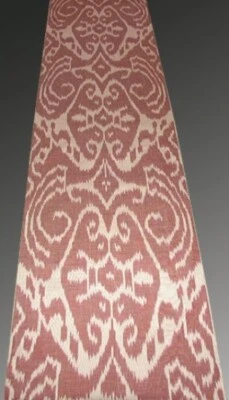 11 Yard HAND MADE UZBEK Natural SILK IKAT ADRAS FABRIC #6778 - Image 1 of 4