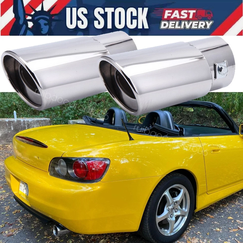 2XExhaust Pipe Tips For 2003 Honda S2000 StainlessSteel Tail Muffler 1.5-2.1" Foto 1 de 4
